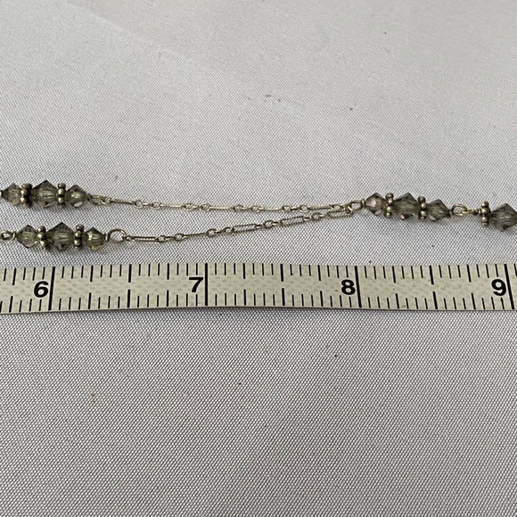 Dainty Crystal bead Sterling silver 925 necklace - Picture 9 of 10